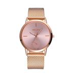 Jaylove 2018 Fashion High Hardness Glass Mirror Men and Women Wristatchs General Mesh Belt PU Leather Quartz Watch