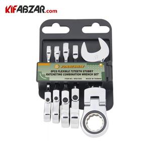 ست آچار یکسر تخت یکسر رینگ جغجغه تاشو 5 عددی جانزوی مدل W52105S