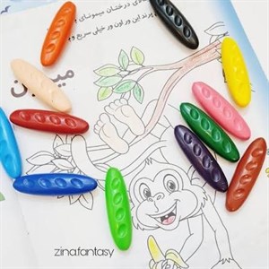 مداد شمعی ضد آب جادویی 12 رنگ کد 1003