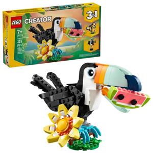لگو و اسباب بازی های ساخت محور ® CREATOR 3 IN 1 WILD ANIMALS: TROPICAL TOUCAN BIRD 31173 7  TOY BUILDING SET 225P اورجینال LEGO