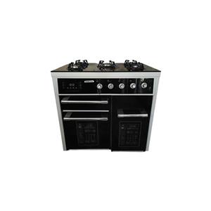 اجاق گاز طرح فر نارون ۵ شعله در سه رنگ دارای سه درب با چدن گرد و فندک سرخود