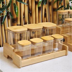 سرویس ادویه پاسماوری 8 پارچه بامبو