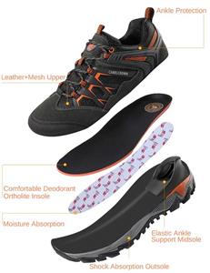 CAMEL CROWN Hiking Shoes Men Non Slip Sneakers Low Top for Outdoor Trailing Trekking Walking 