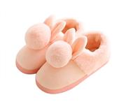 AGOWOO Girls Womens Cute Bunny Fuzzy Indoor Bootie Slippers