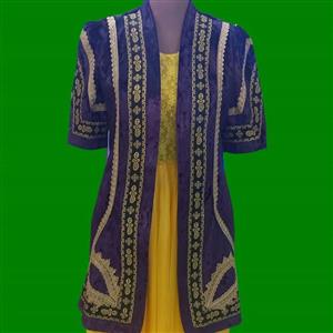 ست دو تیکه لباس زنانه لری محلی لرستان (سرداری مخمل و پیرهن بلند) 