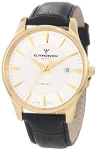 Catorex Men's 134.6.8166.451 Attitude Automatic Gold Plated Crocodile Patterned Watch