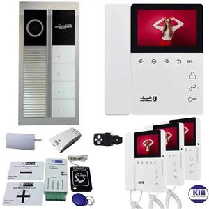 پکیج آیفون تصویری چهار واحدی مدل 897pro با پنل رندا و ماژول