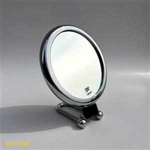آینه آرایشی KING مدل تو‌کیفی سه‌کاره گرد 5x