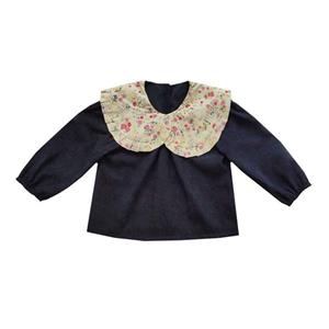 بلوز آستین بلند دخترانه لیمونار گالری مدل مخمل 