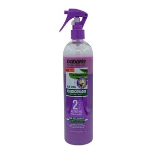 اسپری نرم کننده دوفاز مو باباریا (بنفش) حجم 500 میل مدل babaria naturaL hair line