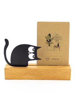 تقویم همراه تندیس فلزی طرح گربه