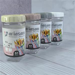 بانکه حبوبات آریسام S1  قفل شونده روی هم جنس پلاستیک نشکن