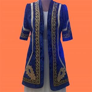 ست دو تیکه لباس زنانه لری لرستان( سرداری مخمل و پیرهن بلند) 