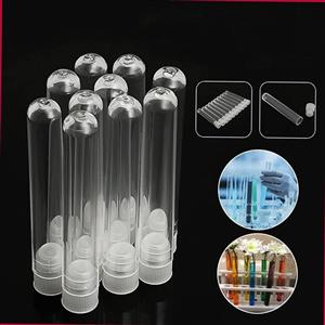 لوله آزمایش پلاستیکی درب فشاری شفاف