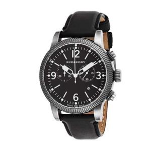 Burberry Swiss TOP Swiss Watch Chronograph Men Women Utilitarian Black Authentic Leather Black Date Dial BU7818 