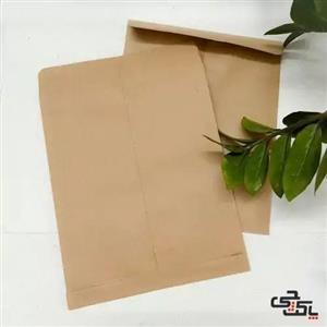 پاکت نامه(پاکت پستی)( پاکت A5 )کاغذ ضخیم درجه یک .رنگ نخودی روشن .سایز A5 