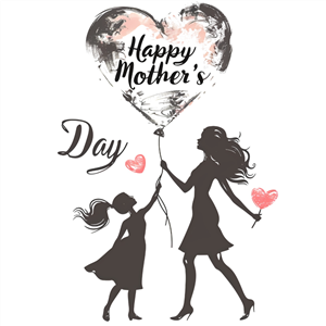 برچسب اتویی لباس یا استیکر حرارتی مدل روز مادر