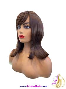 کلاه گیس پوستی لخت مصری بلند قهوه ای روشن کد 10B