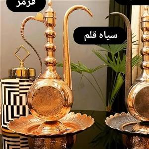 آفتابه لگن مسی رنگ قرمز ،یک عددی ارتفاع 50 سانت