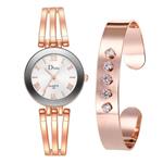 FEDULK Womens Watches Bracelet Set Chain Light Luxury Diamond Lady Dress Temperament Gifts Watch with Box