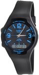 Casio Men's AW90H-2BV Black Resin Quartz Watch with Black Dial