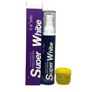  خمیر دندان سفید کننده سوپر وایت مدل PURPLE corrector با طعم نعنا حجم 70 میلی لیتر