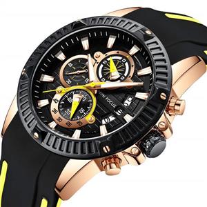 Men Business Watch, MINI FOCUS Quartz Chronograph Watches (Exquisite Dial, Alloy Case), Silicon Band Strap Casual Wristwatch for Men Gift