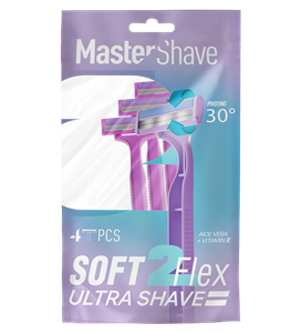 خود تراش مستر شیو مدل SOFT2 FLEX بسته 4 عددی