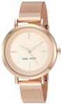 Nine West Women's Gold-Tone Mesh Bracelet Watch