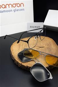 فریم طبی بالمین مدل 7028 – کاوردار دودی و زرد