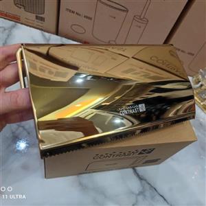 پایه رول دستمال بلند دیواری برند کنتراست نو آکبند رنگ بسیار زیبا و شکیل و جذاب و پرطرفدار طلایی براق ( ارسال سریع) کد 77