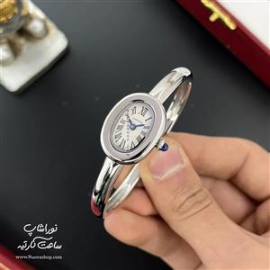 ساعت النگویی کارتیه نقره ای باگنوار Cartier Baignoire