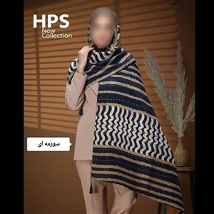 شال زنانه نخی پاییزه  کد  1079  کشمیر  گرم منگوله دار  مارک hps 
