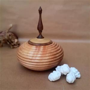 قندان چوبی با چوب گردو قطر 12 سانتیمتر (خرید مستقیم از تولید کننده )