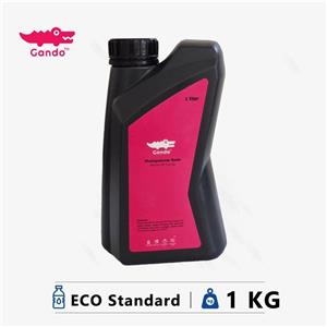 رزین استاندارد (بیسیک) اقتصادی پرینتر سه بعدی یک لیتری گاندو رنگ خاکستری کمرنگ