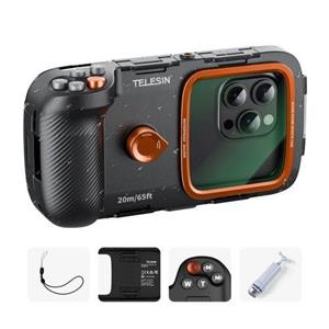 قاب ضدآب غواصی مخصوص موبایل TELESIN Waterproof Diving Case for Smartphone
