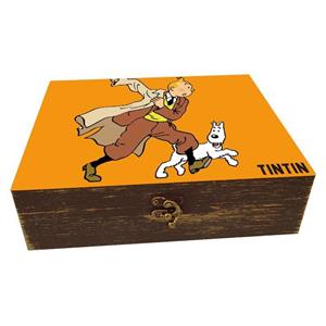 جعبه هدیه دست‌ساز مدل چوبی طرح تن تن کد WS327