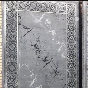  فرش 6متری ضخیم 320 شانه  گل برجسته  زمینه طوسی 