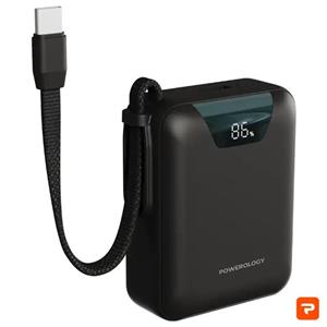 پاوربانک پاورولوجی مدل York ظرفیت ۱۰۰۰۰ میلی‌آمپر ساعت – مشکی PPBM101