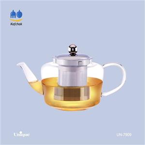 قوری پیرکس850میل ضخامت 3میل درب استیل کد UN-7909A