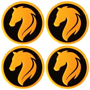 درپوش رینگ خودرو مدل HORSE Y-COL PLUS مناسب برای سمند بسته 4 عددی