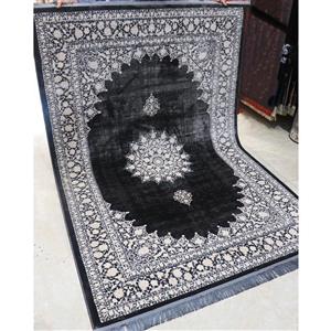 فرش لچک ترنج زمینه مشکی سفید 9 متر کد30300 VERA (پس کرایه)