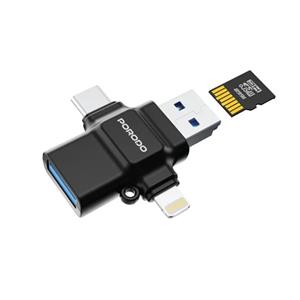 مبدل 4 کاره OTG و رم‌ ریدر پرودو Porodo 4-in-1 OTG Adapter, TF Card Reader PD-ETK09