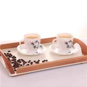 سینی کف تخت چوب و فلز  رنگ کوره ای در سه رنگ سفید طوسی و مشکی