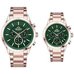 ست ساعت مچی عقربه‌ای کوارتز زنانه و مردانه اورینت کانتیننتال مدل 0106-11