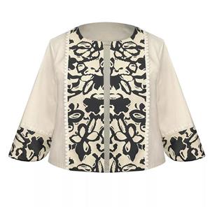 کت زنانه مدل کتان خرجکار ژاکارد کد AK1394