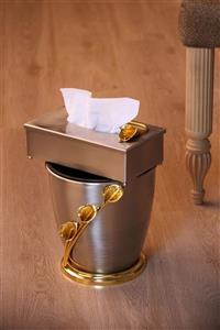 سطل و جا دستمال کاغذی سالینو مدل ارکیده کد 513NG