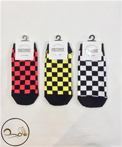 جوراب مچی زنانه برند Optimist طرح ونس شطرنجی