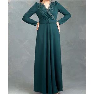 لباس مجلسی زنانه لاکچری بلند و پیراهن خاص مجلسی و لباس شب سایز 36 تا 54 مدل جیران