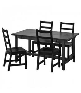 میز و صندلی ناهارخوری 4 نفره ایکیا مدل NORDVIKEN مشکی
